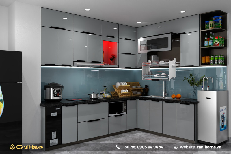 thi công tủ bếp hợp kim nhôm thi công tủ bếp hợp kim nhôm