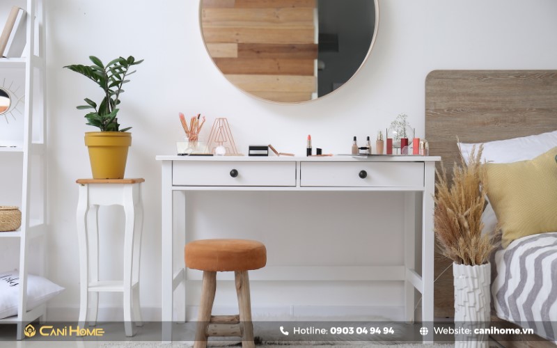 bàn trang điểm để đầu giường được không