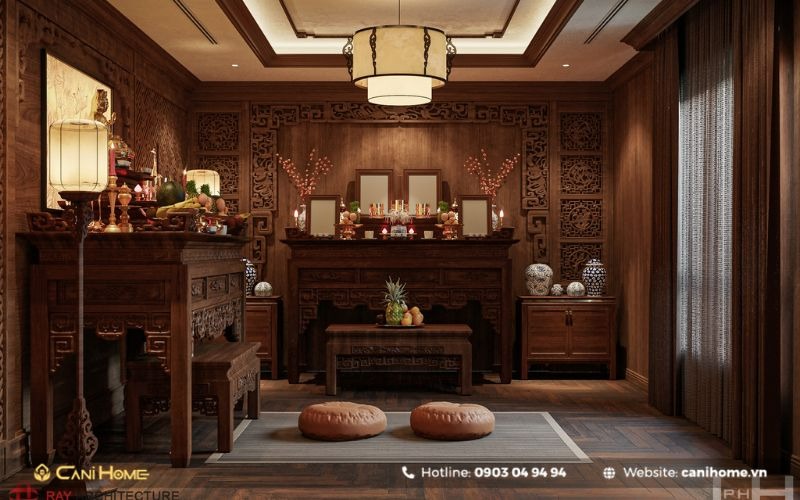 cách để bàn thờ phòng khách