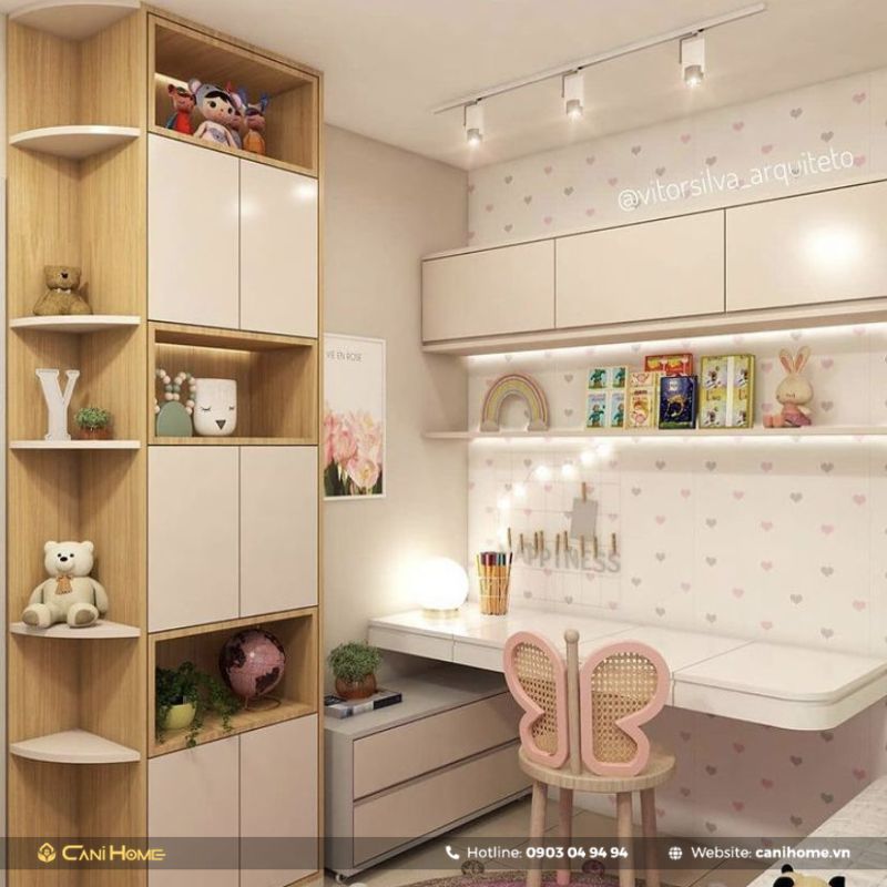 Bàn học chữ L bằng gỗ tự nhiên