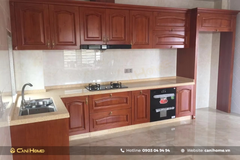 Tủ bếp nhôm Omega cho nhà phố Tủ bếp nhôm Omega cho nhà phố