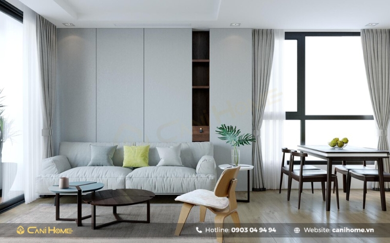 Bố trí căn hộ 1 phòng ngủ cao cấp