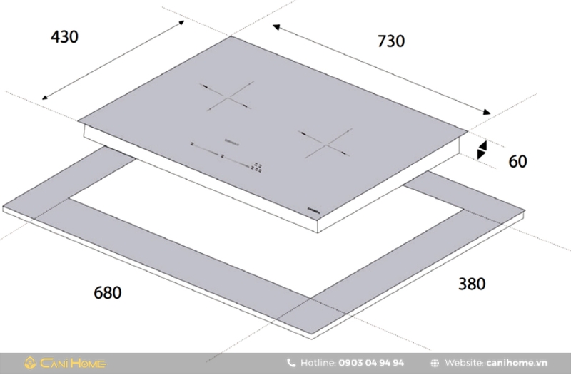 Bếp từ 2 vùng nấu cảm ứng điện từ EUH8989Pro-3