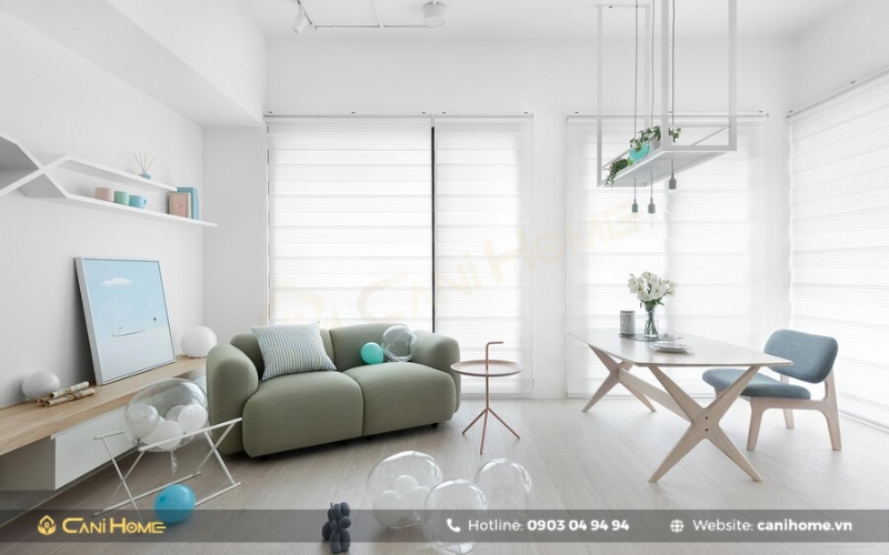 Thiết kế nội thất chung cư 1 phòng ngủ sang trọng
