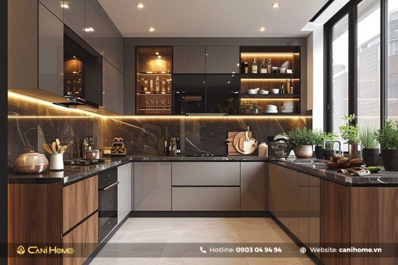 thiết kế nội thất phòng bếp nhựa giả gỗ thiết kế nội thất phòng bếp nhựa giả gỗ