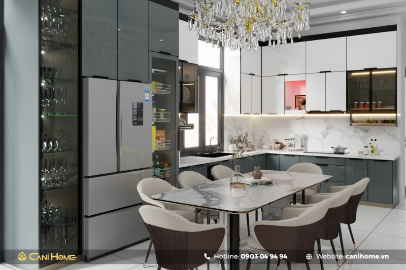 Thiết kế nội thất phòng bếp theo phong cách hiện đại Thiết kế nội thất phòng bếp theo phong cách hiện đại