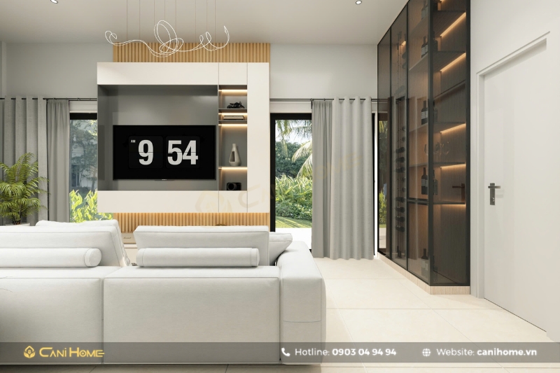 Mẫu thiết kế phòng khách cho nhà ống có diện tích nhỏ