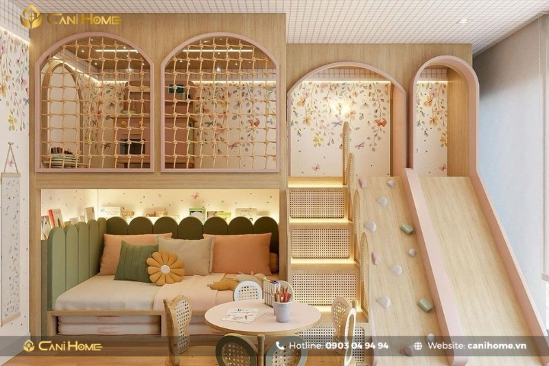 Thiết kế nội thất phòng trẻ em giường tầng -3