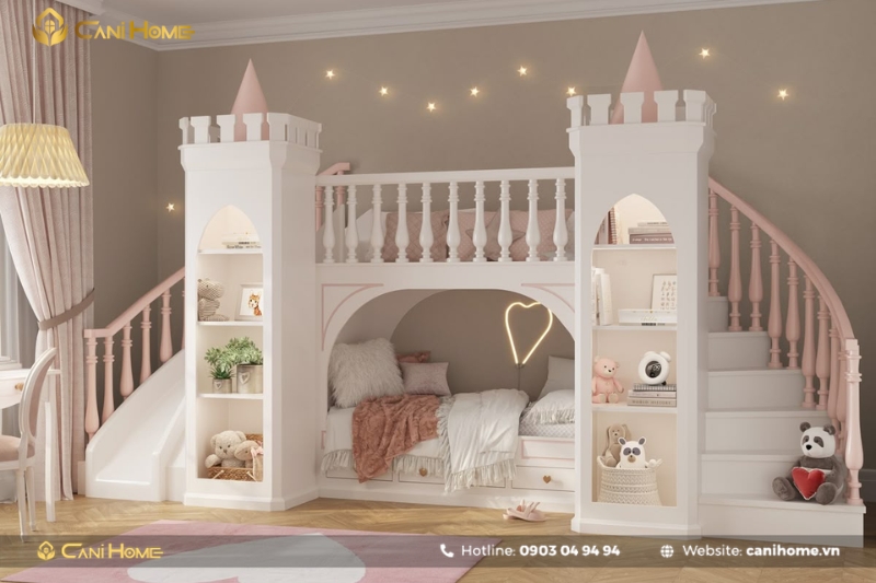 Thiết kế nội thất phòng trẻ em theo dạng lâu đài-3