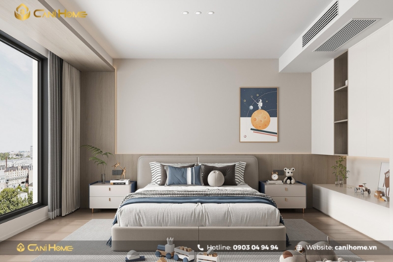 Thiết kế nội thất phòng trẻ em cung cấp đủ nguồn sáng