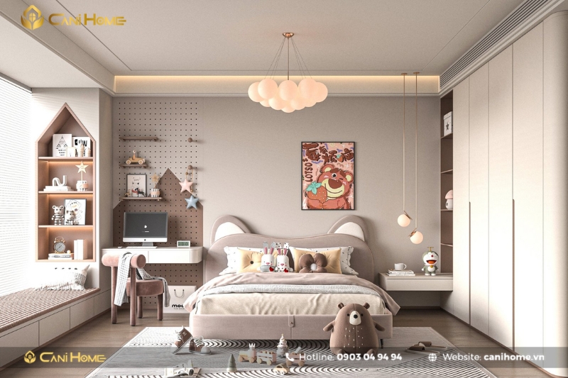 Thiết kế nội thất phòng trẻ em cung cấp đúng độ tuổi của bé