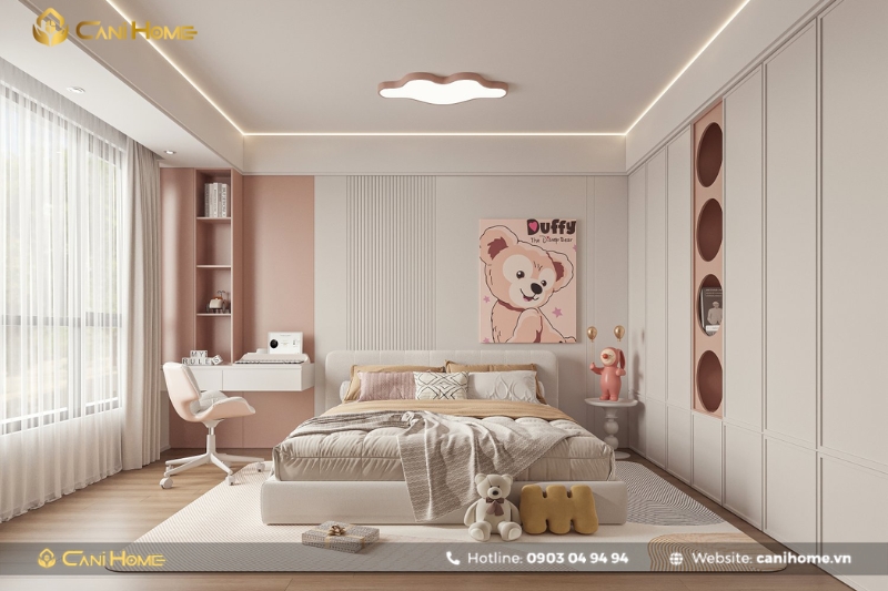 thiết kế nội thất phòng trẻ em cho bé gái-3