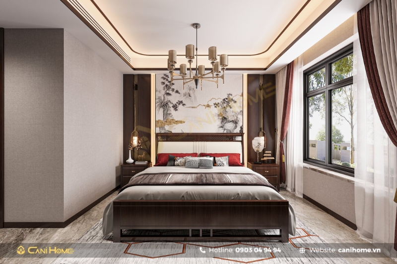 phòng ngủ theo phong cách Á Đông đương đại-3