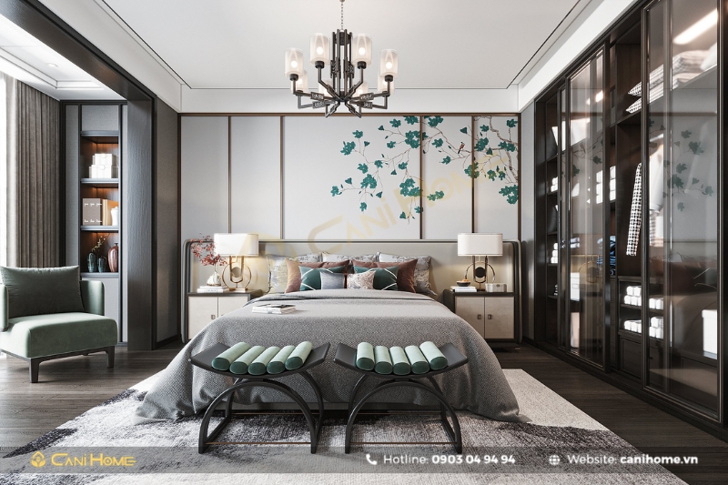 phòng ngủ theo phong cách Á Đông đương đại-4