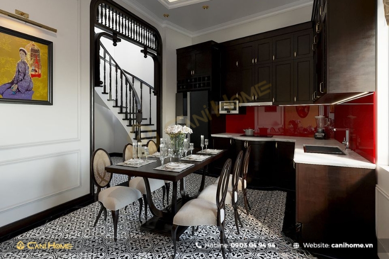 nhà bếp theo phong cách Á Đông đương đại-1