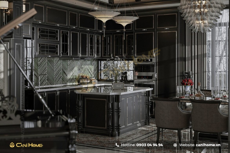 nhà bếp theo phong cách Á Đông đương đại-2