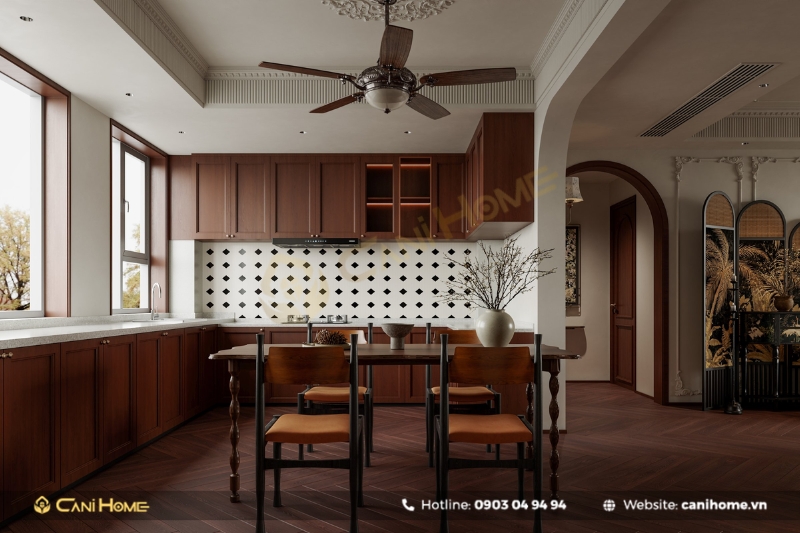 nhà bếp theo phong cách Á Đông đương đại-3