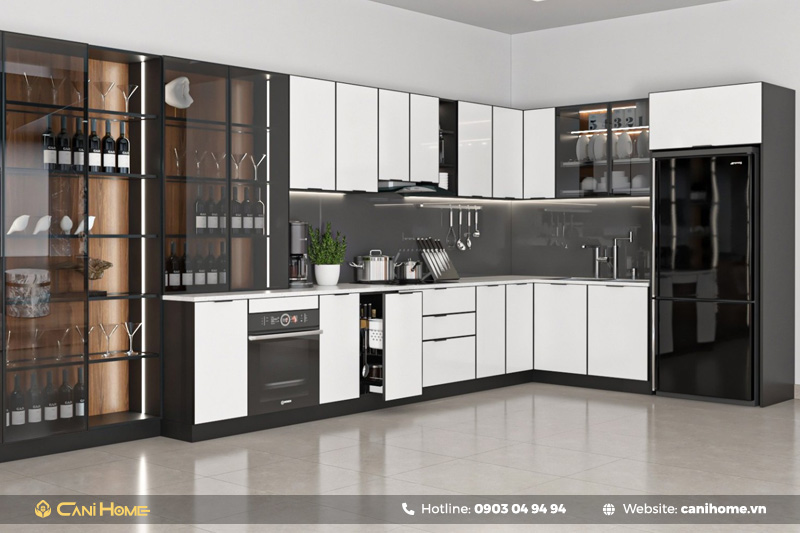 mẫu tủ bếp bằng nhôm các mẫu tủ bếp bằng nhôm kính đẹp