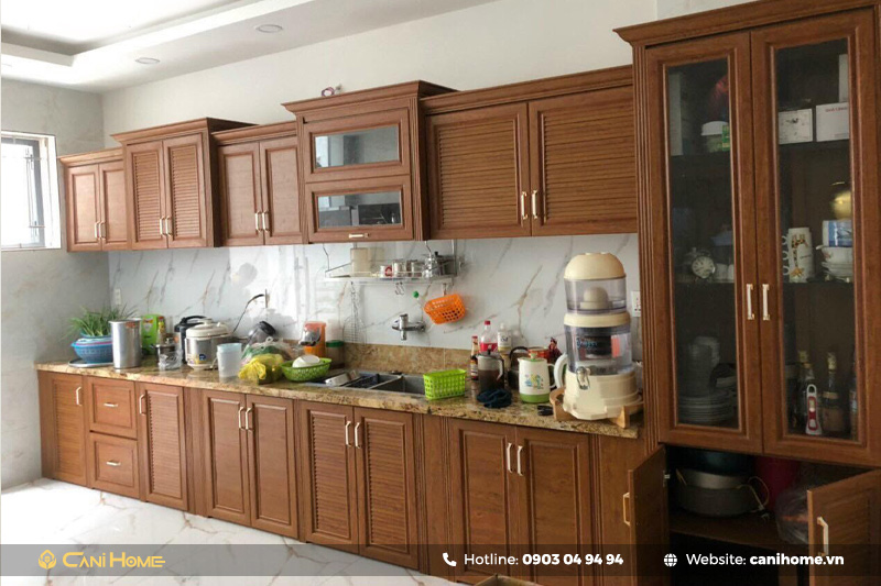 mẫu tủ nhôm bếp mẫu tủ nhôm bếp