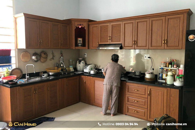tủ nhôm kính bếp tủ nhôm kính bếp