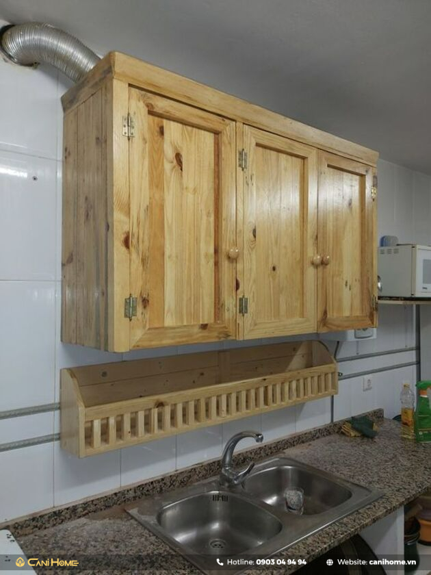 giá tủ bếp gỗ pallet trọn gói
