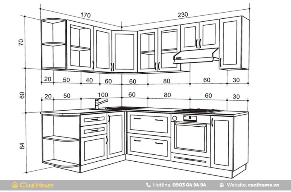 kích thước tủ bếp treo tường kích thước tủ bếp treo tường