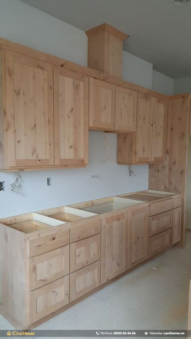 mẫu tủ bếp gỗ pallet hcm