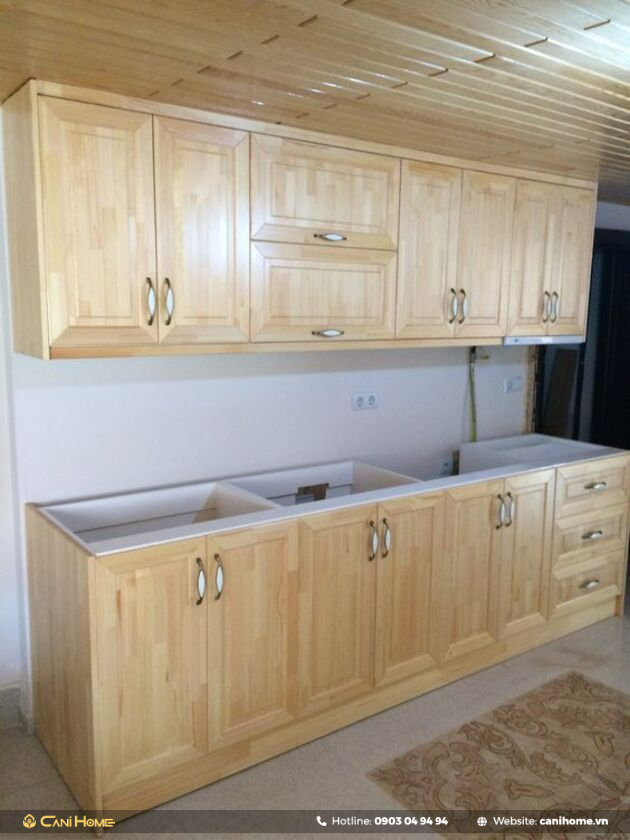 mẫu tủ bếp gỗ pallet