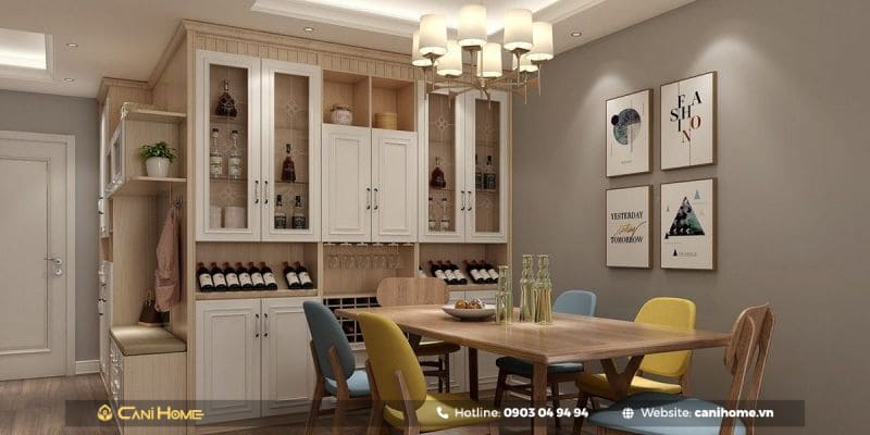 mẫu tủ bếp kết hợp tủ rượu hcm mẫu tủ bếp kết hợp tủ rượu hcm