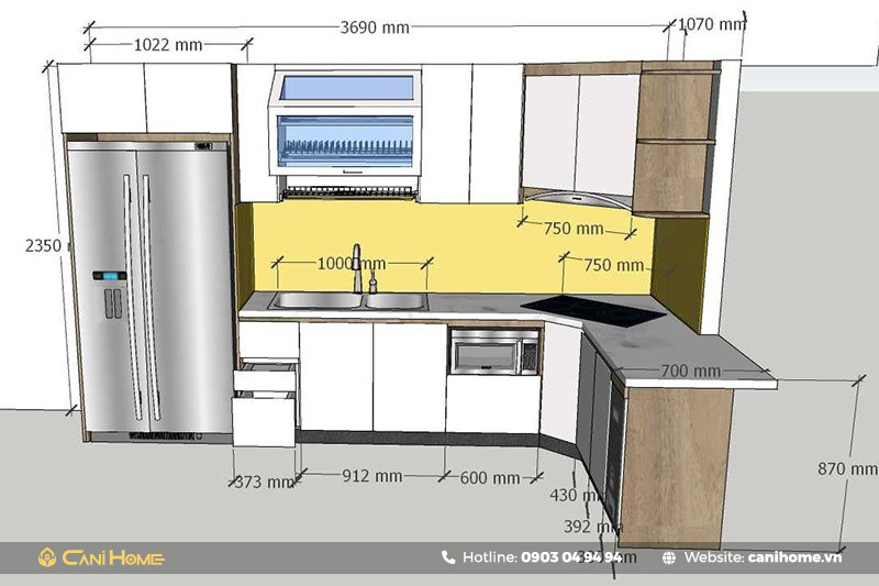 tính kích thước các ngăn tủ bếp chuẩn tính kích thước các ngăn tủ bếp chuẩn