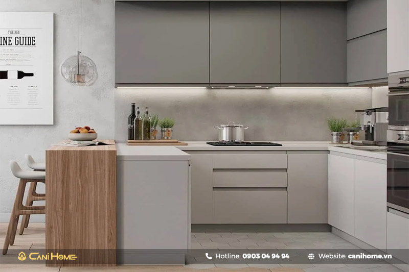 mẫu tủ bếp chữ U phổ biến mẫu tủ bếp chữ U phổ biến