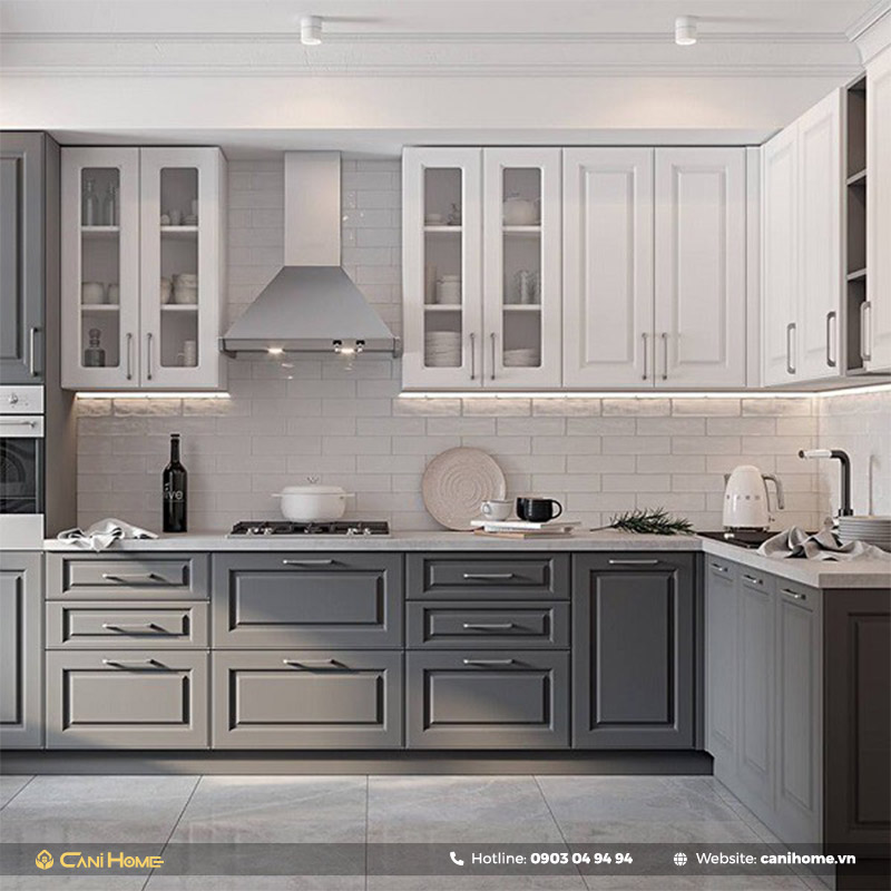 tủ bếp gỗ pallet 2023