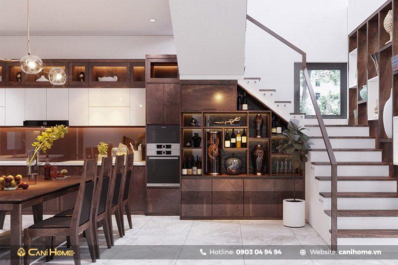 Mẫu Tủ Bếp Kết Hợp Tủ Rượu Đẹp Mẫu Tủ Bếp Kết Hợp Tủ Rượu Đẹp
