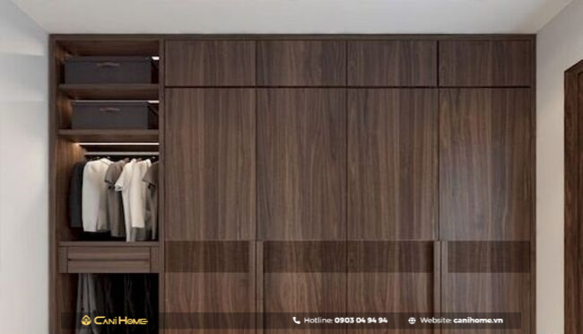 giá tủ áo quần âm tường gỗ công nghiệp