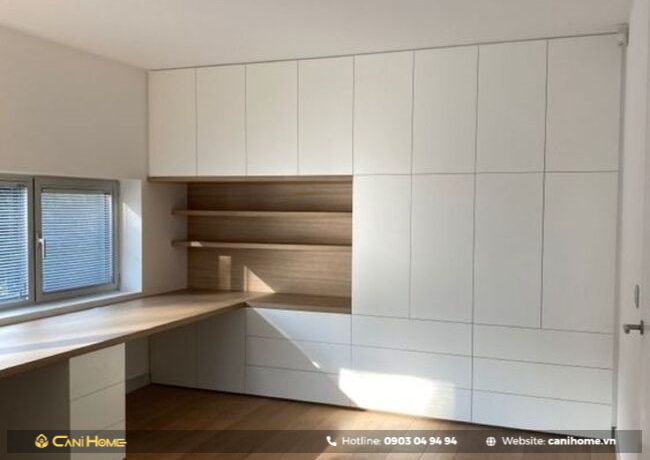 thiết kế tủ âm tường trong phòng ngủ