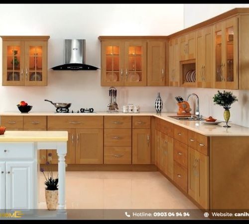 Ưu điểm tủ bếp nhôm xingfa giả gỗ