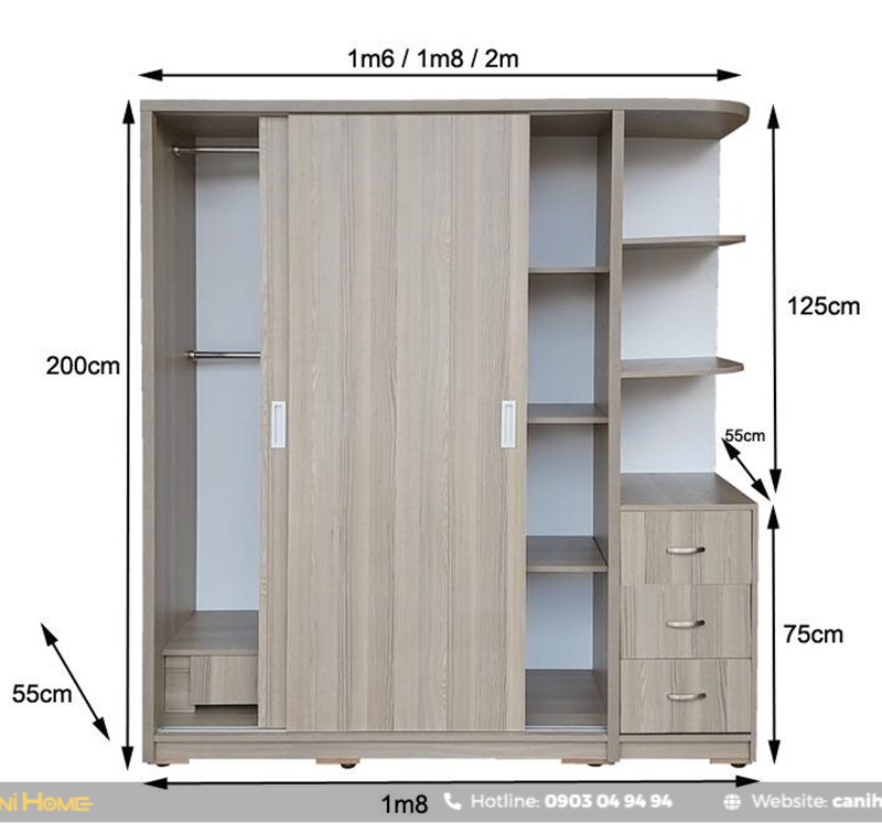 kích thước tủ quần áo cánh trượt tiêu chuẩn kích thước tủ quần áo cánh trượt tiêu chuẩn