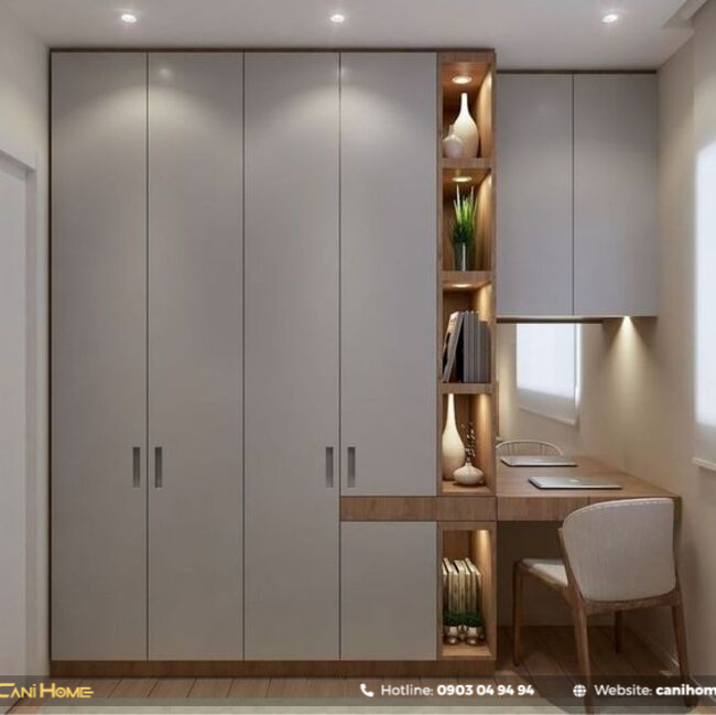 mẫu tủ áo kết hợp bàn làm việc mẫu tủ áo kết hợp bàn làm việc