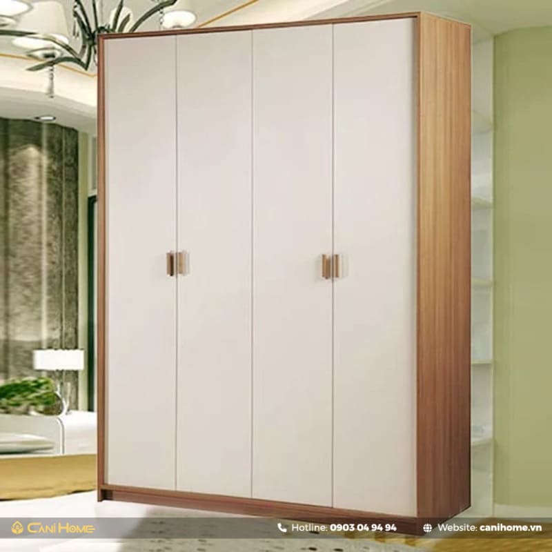 mẫu tủ quần áo 4 cánh liền kệ gỗ mẫu tủ quần áo 4 cánh liền kệ gỗ