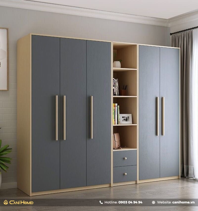 thiết kế tủ quần áo 6 cánh thiết kế tủ quần áo 6 cánh