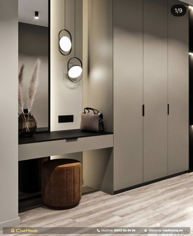 tủ áo kết hợp bàn trang điểm