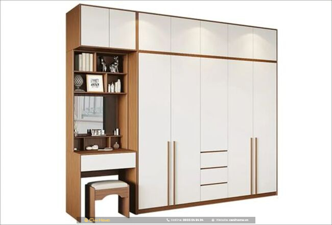 tủ áo quần liền bàn trang điểm đẹp