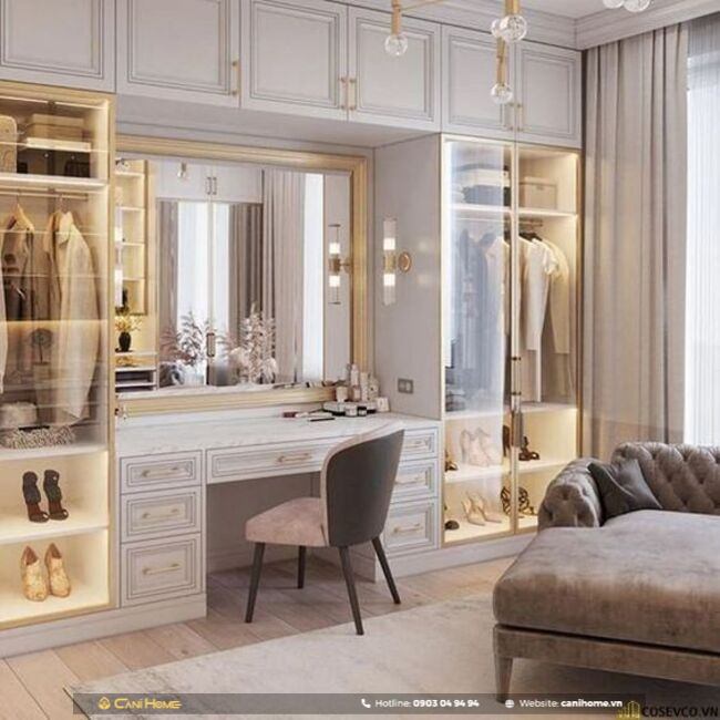 tủ kèm bàn trang điểm