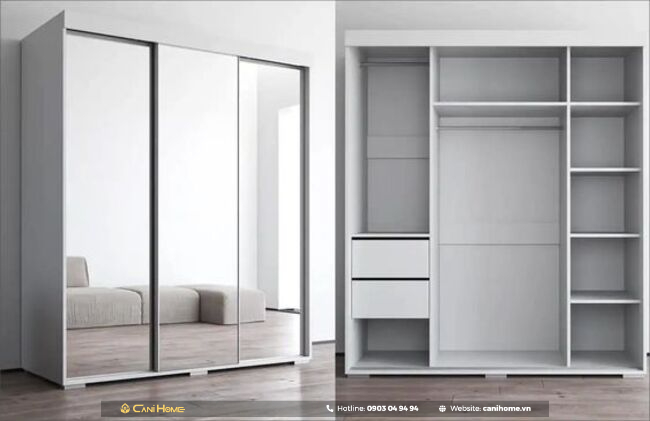 tủ áo quần có gương bên trong tủ áo quần có gương bên trong
