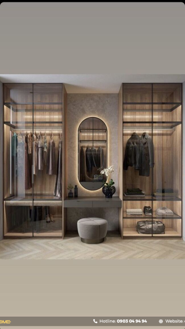 tủ quần áo kèm bàn trang điểm đẹp