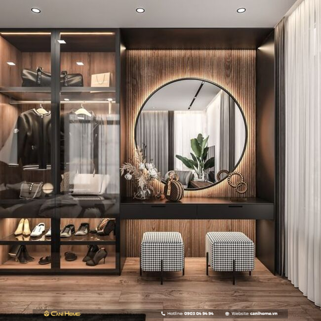 tủ quần áo kèm bàn trang điểm