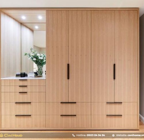tủ quần áo kết hợp kệ trang trí tphcm