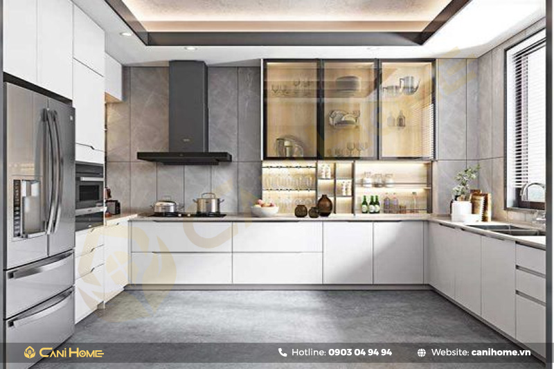Tủ bếp có bồn rửa chén dưới nắng Tủ bếp có bồn rửa chén dưới nắng