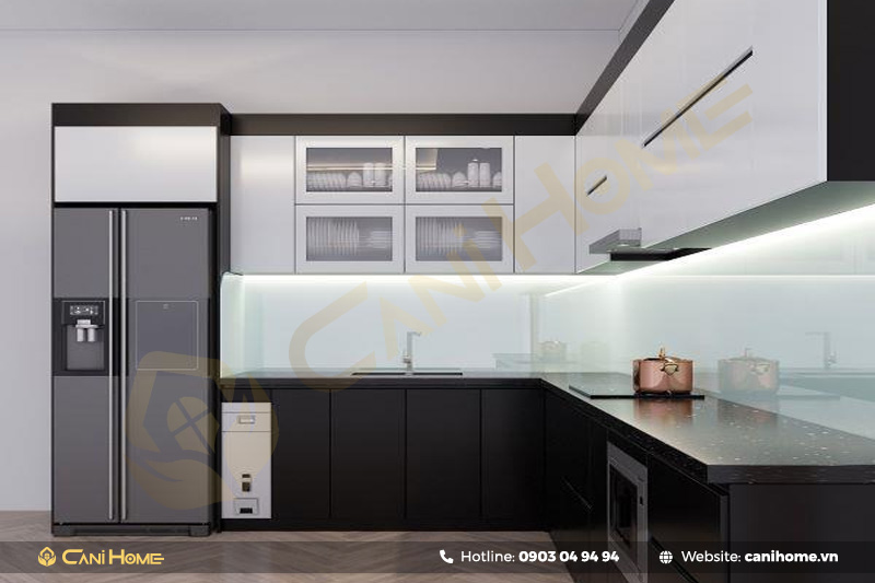 mẫu Tủ bếp inox cánh nhựa đẹp mẫu Tủ bếp inox cánh nhựa đẹp