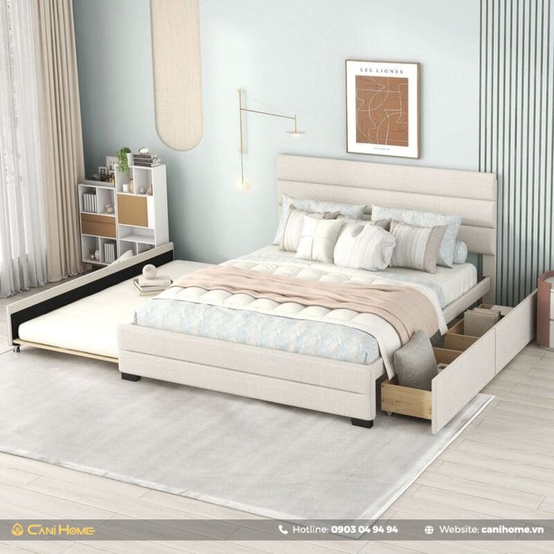 giường ngủ kéo thông minh giá rẻ